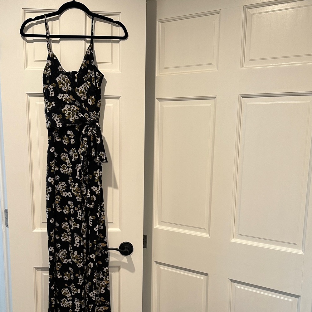 Michael Kors Floral Black Jumpsuit